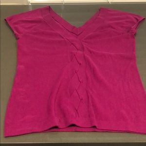 Banana Republic magenta short sleeve sweater top